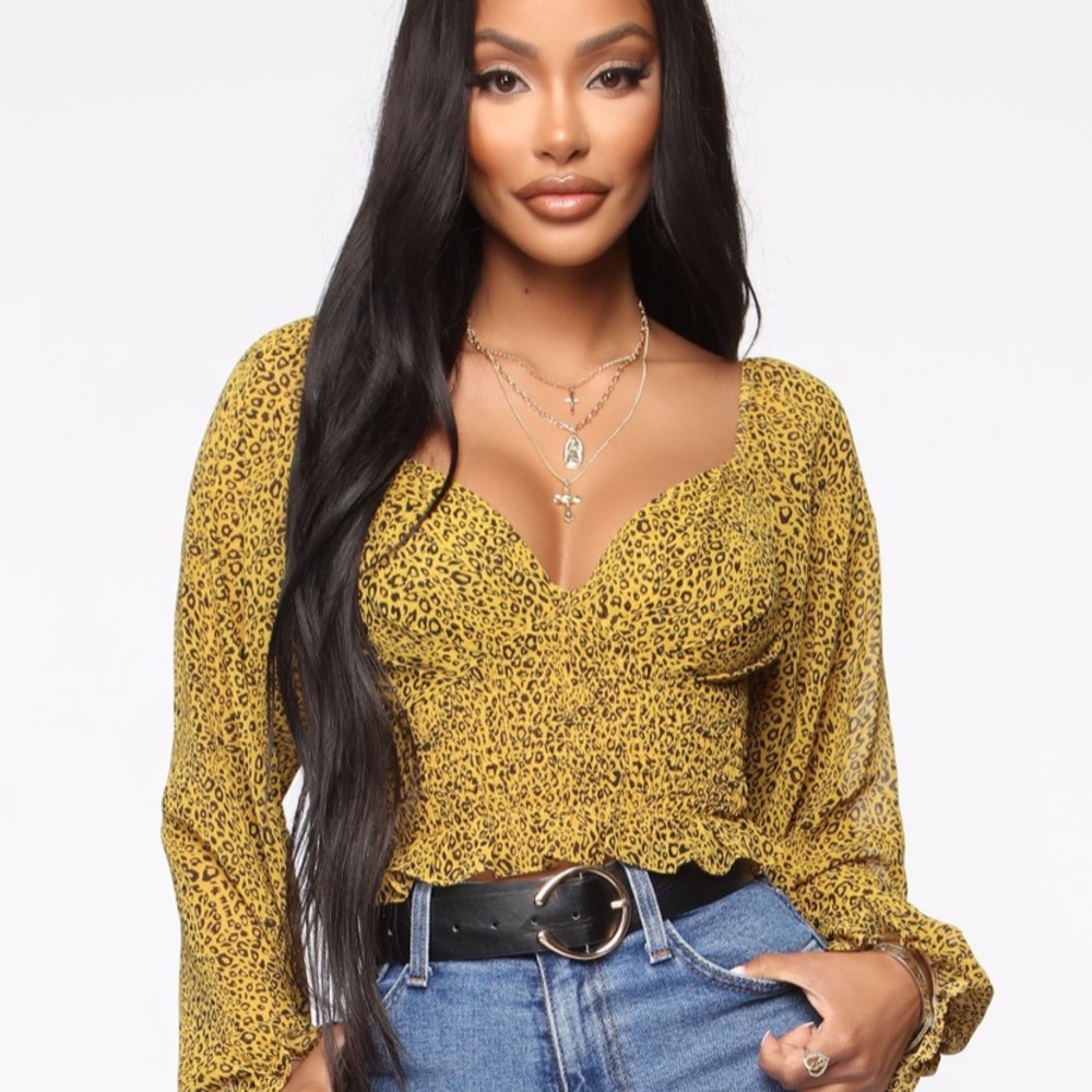 Fashion nova animal print top